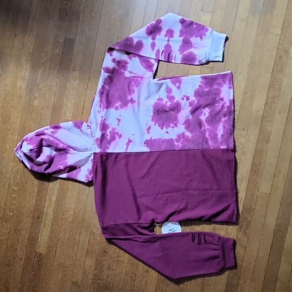 NWT Jolie & Joy 1/2 Tie Dye Hoodie - Picture 5 of 5